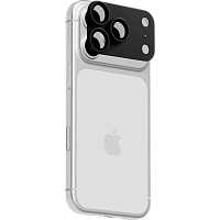 Защитное стекло для камер uBear Extreme Metal Full Cover Lens shield для iPhone 18 Pro Max (Black)